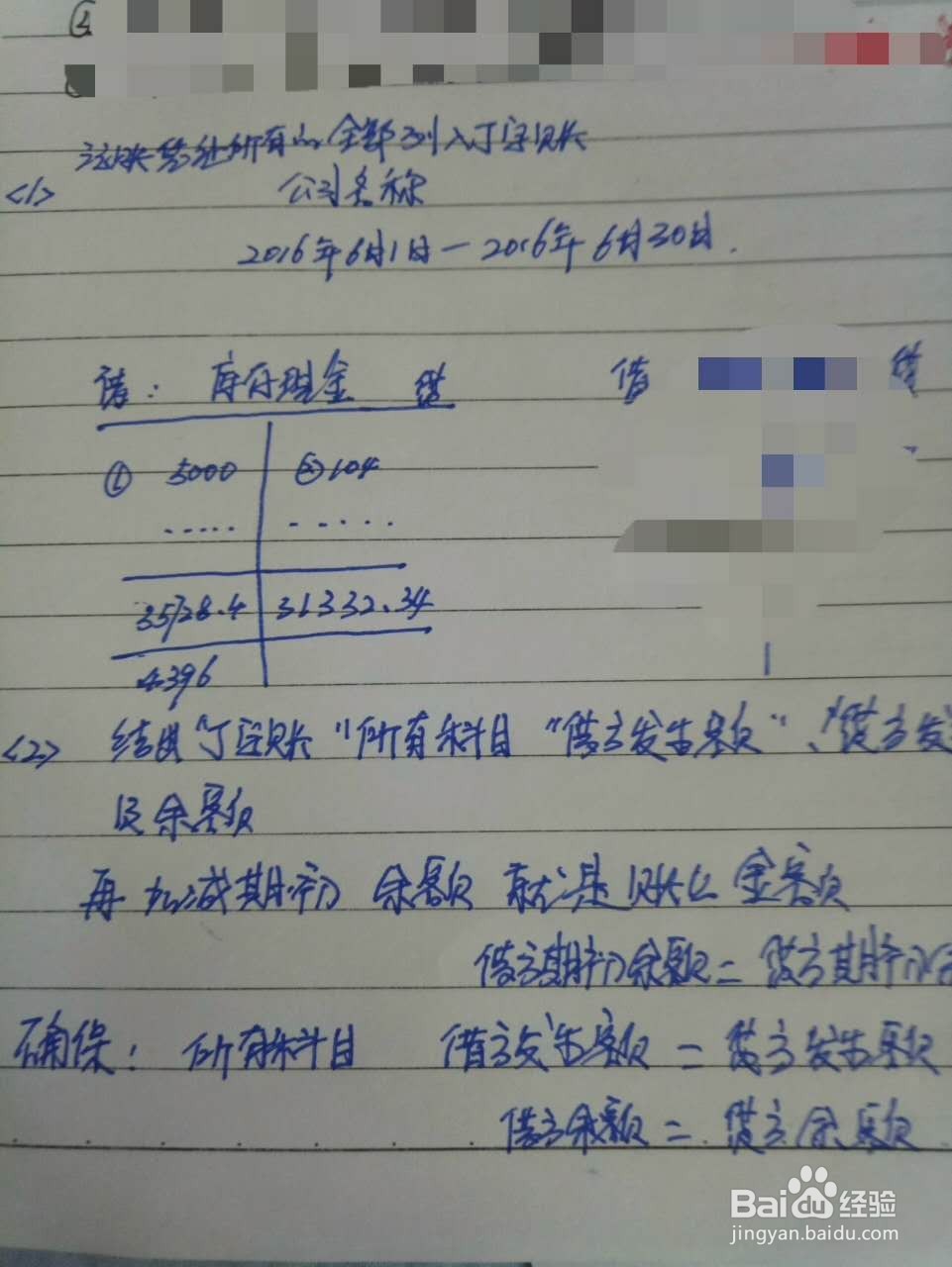 会计账务实际操作
