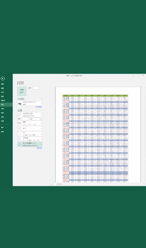 Excel怎么一页纸打印全部？