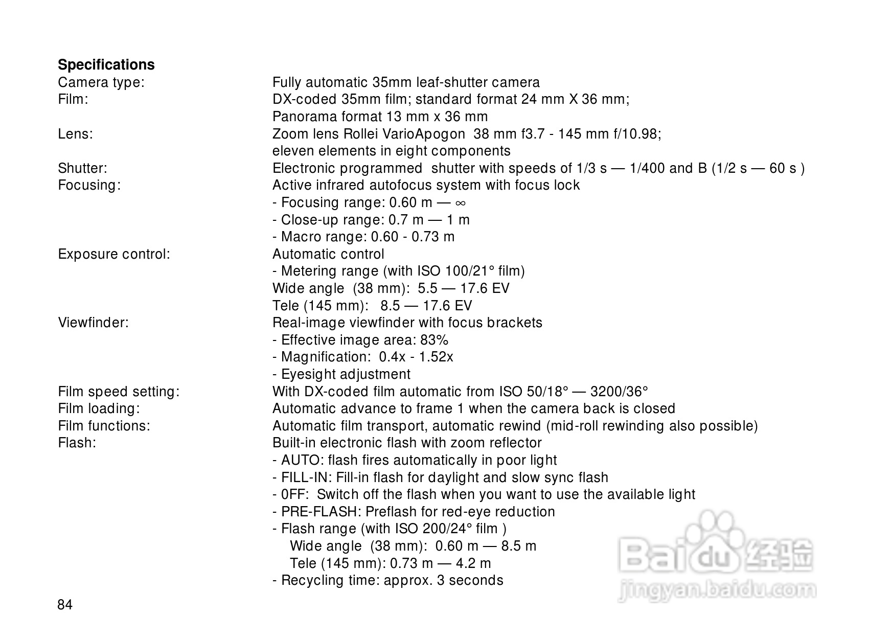 Rollei Prego 145型数码相机使用说明书:[9]