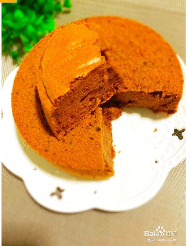 六寸可可戚风蛋糕的做法