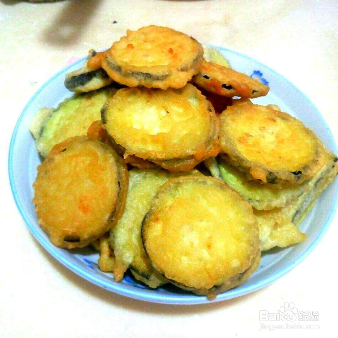 茄子炸面粉怎么做