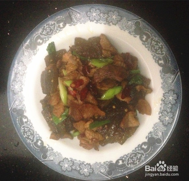 湖南湘西家常菜：淀粉粑粑炒肉片