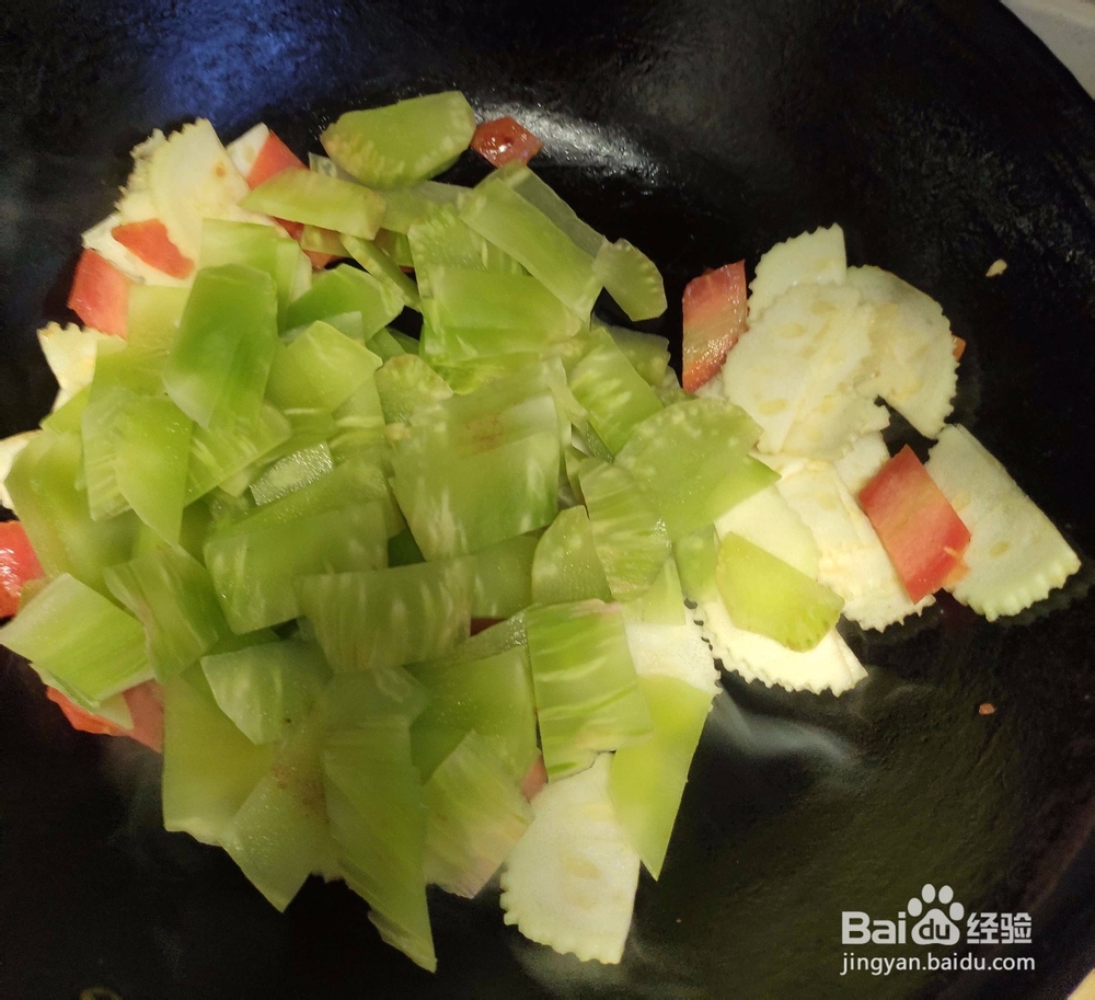 鸡蛋炒莴笋的烹饪