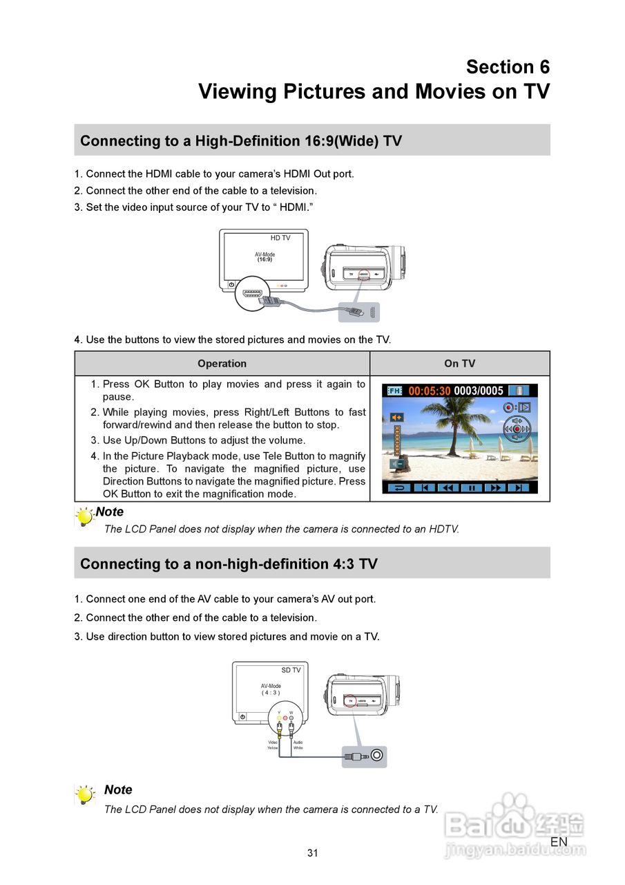 威达Vivitar DVR 980HD数码摄像机使用说明书:[4]