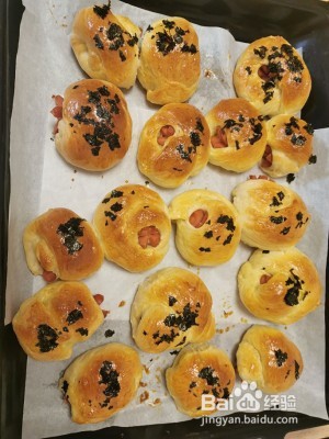 脆皮肠海苔面包的做法