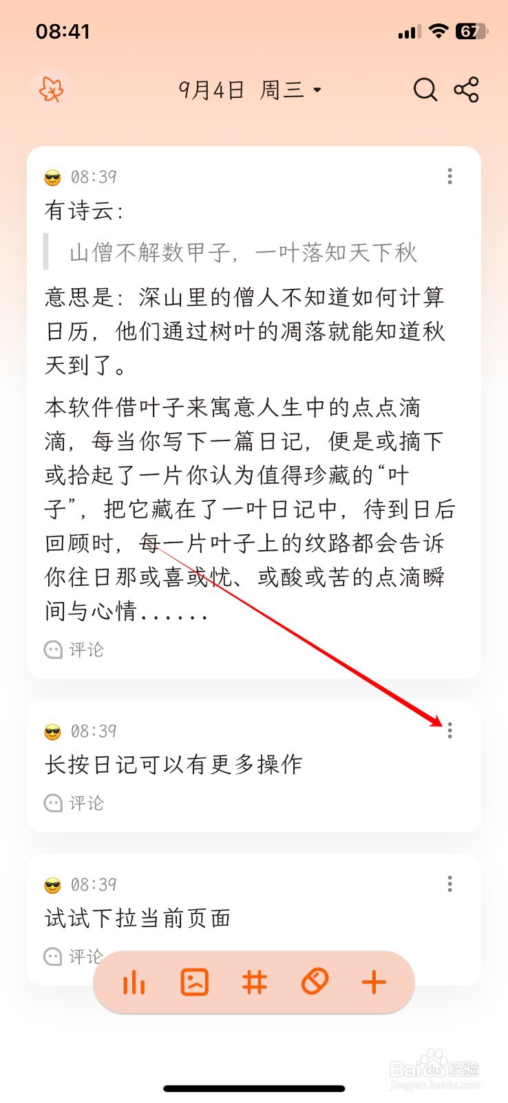 一叶日记跟随APP主题功能怎么打开？