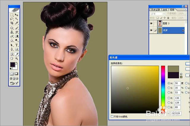 Photoshop打造欧式暖色室内人像图片