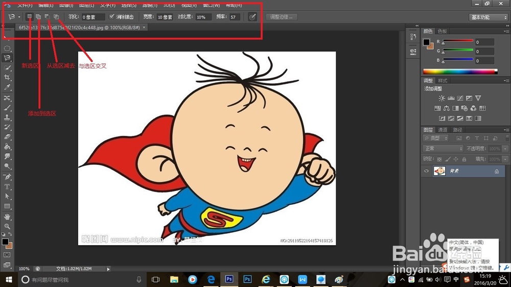 Photoshop磁性套索工具抠图