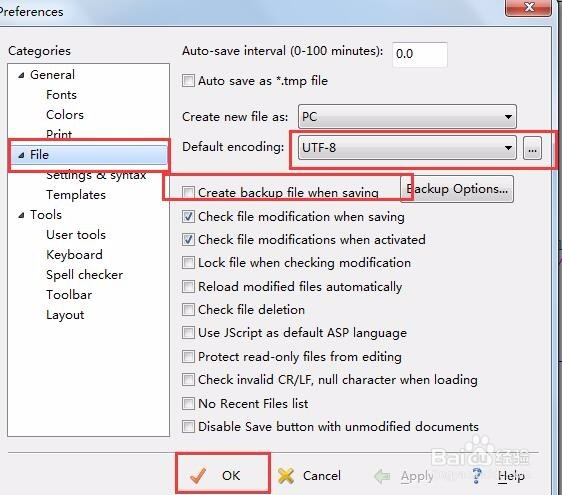Editplus如何去掉自动生成的bak文件