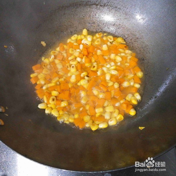 玉米炒饭的做法