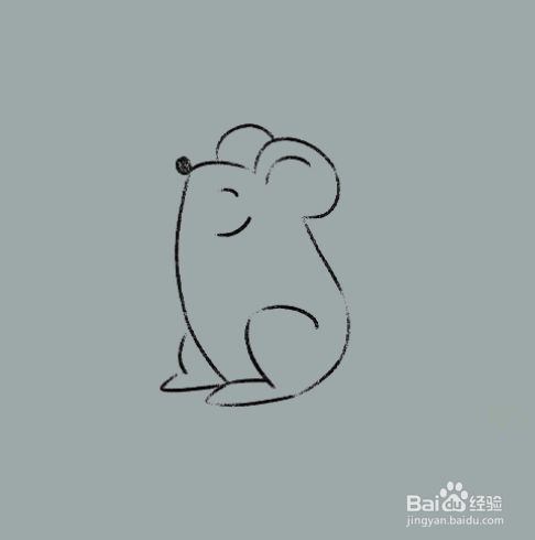 如何手工画可爱的老鼠简笔画?