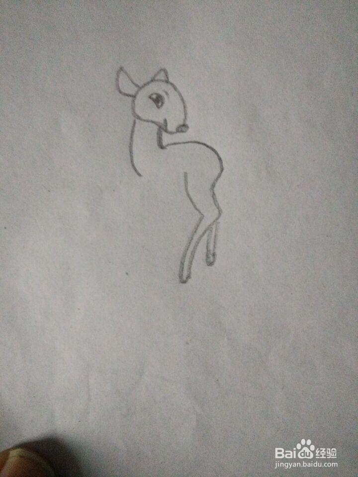 小梅花鹿怎么画