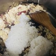 制作日式懒人食谱豆腐饭