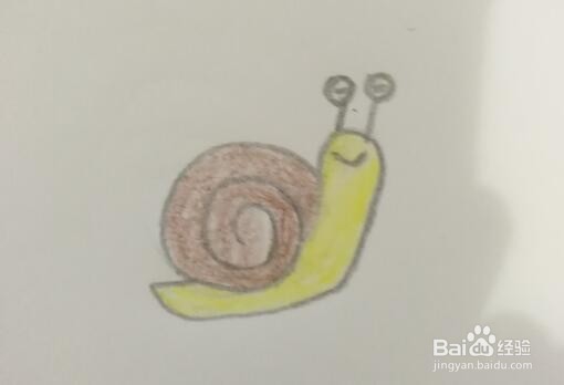 蜗牛简笔画怎么画?