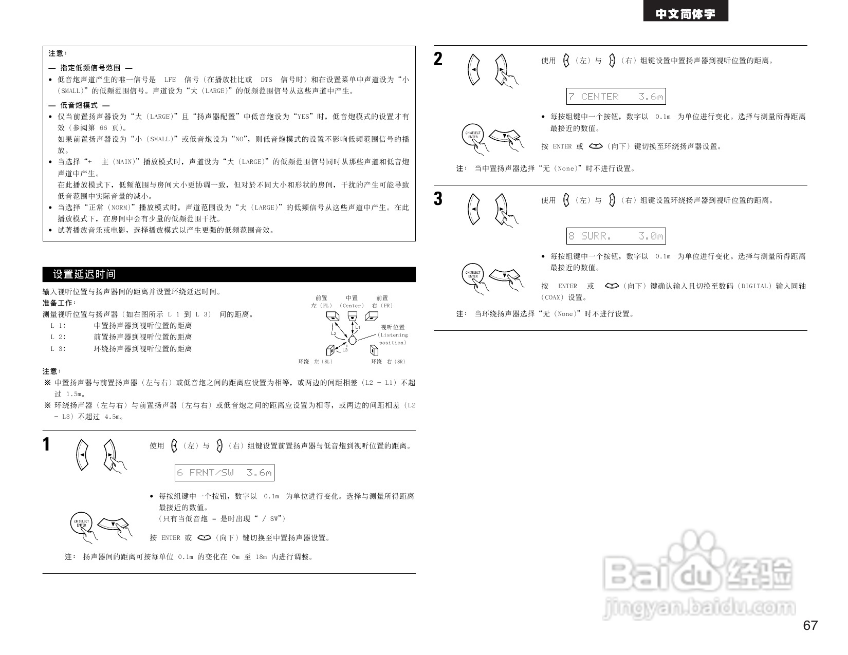 DENON AVR-1484收音环绕扩音机操作说明书:[4]