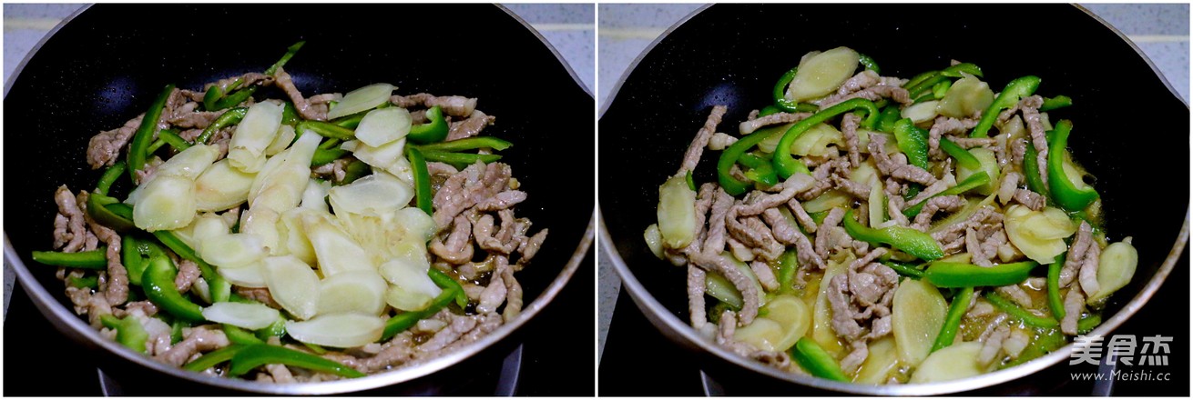 子姜青椒炒肉丝