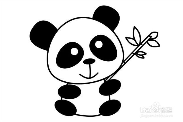 熊猫最简单的画法图片