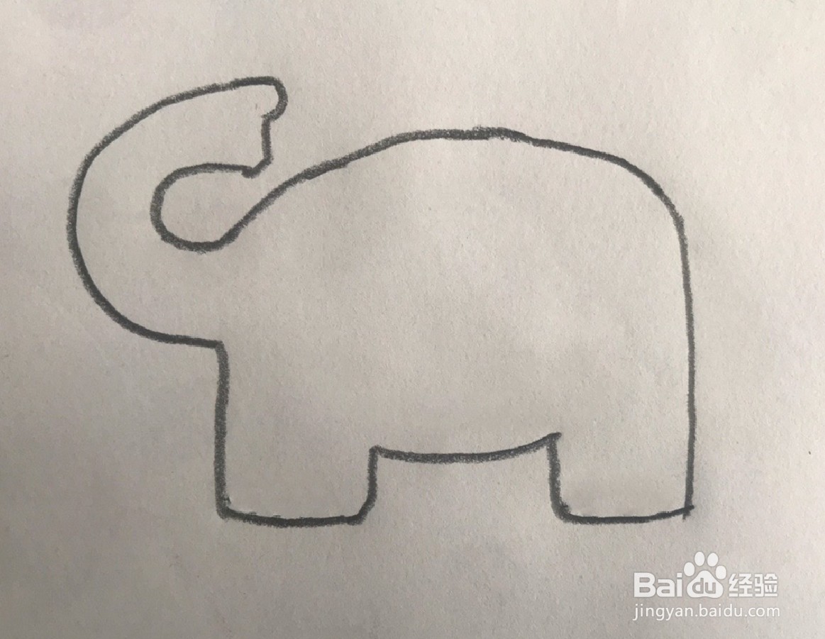 【简笔画】大象的分步画法
