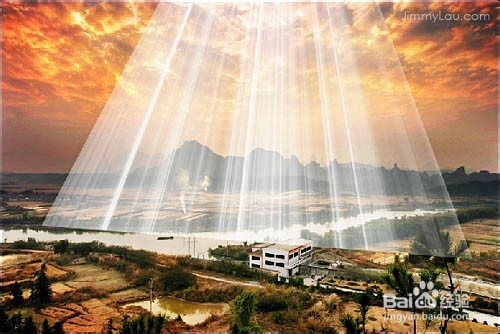 实战经验:PS怎样给霞光图片增加耶稣透射光